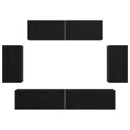 Комплект ТВ шкаф 6 pcs Черния дъб Инженерно дърво