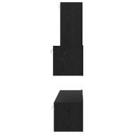 Стенен ТВ шкаф 4 pcs Черния дъб Инженерно дърво