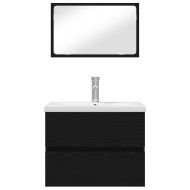 Комплект мебели за баня с чекмедже 3 pcs Дъб Инженерно дърво