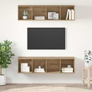 Комплект ТВ шкаф 2 pcs Дъб 37 x 37 x 142,5 см Инженерно дърво