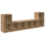 Комплект ТВ шкаф 4 pcs Дъб 37 x 37 x 72 см Инженерно дърво