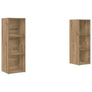 Комплект ТВ шкаф 2 pcs Дъб 107 x 35 x 37 cm Инженерно дърво