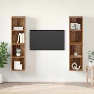 Комплект ТВ шкаф 4 pcs Старо дърво 37 x 37 x 72 см