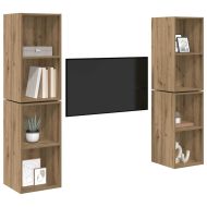 Комплект ТВ шкаф 4 pcs Дъб 37 x 37 x 72 см Инженерно дърво