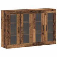 Стенни шкафове 2 pcs Старо дърво 69,5 x 34 x 90 см