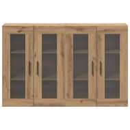 Стенни шкафове 2 pcs Артисан дъб и черно 69,5 x 34 x 90 см