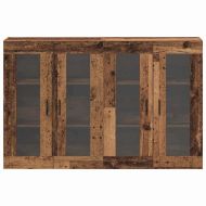 Стенни шкафове 2 pcs Старо дърво 69,5 x 34 x 90 см