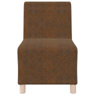 Модулен диван без ръкави 2 pcs Кафяво 55 x 74 x 82 см