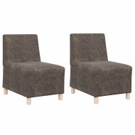 Модулен диван без ръкави 2 pcs Тъмен сив 55 x 74 x 82 см