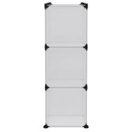 Органайзер за съхранение тип куб с 9 куба и вратички, прозрачен PP