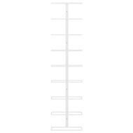 Стойка за вино за 9 бутилки, стенен монтаж, бяла, желязо