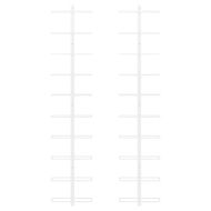 Стойки за вино за 10 бутилки стенен монтаж 2 бр бели метални