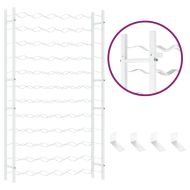 Стойка за вино за 72 бутилки, бяла, метална