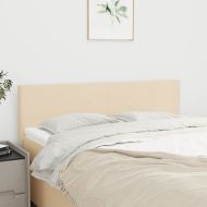 Горни табли за легло, 2 бр, кремави, 72x5x78/88 см, плат