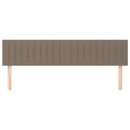 Горни табли за легло, 2 бр, таупе, 80x5x78/88 см, плат