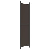 Параван за стая, 4 панела, кафяв, 200x220 cм, плат