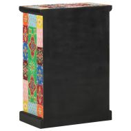 Ръчно декориран бюфет с врати, 53x30x75 см, дърво манго масив