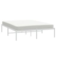 Метална рамка за легло, бяла, 150x200 см