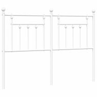 Метална табла за глава, бяла, 135 см