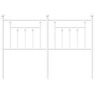 Метална табла за глава, бяла, 135 см