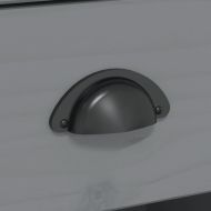 Конзолна маса BODO сива 91x35x74 см бор масив