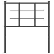 Метална табла за глава, черна, 75 см