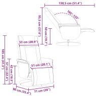 Масажен реклайнер стол с опора за крака, бял, изкуствена кожа