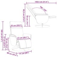 Масажен реклайнер стол с опора за крака, бял, изкуствена кожа