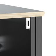 Шкаф за мивка за баня BERG, черно, 60x34x59 см, бор масив