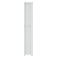 Шкаф за пералня "BERG" бял 76x27x164,5 см масивно дърво