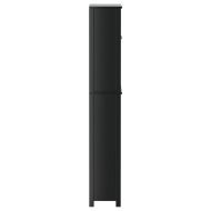 Шкаф за пералня "BERG" черен 76x27x164,5 см масивно дърво