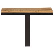 Рафт за стена, 40x30x32 см, мангово дърво масив и желязо