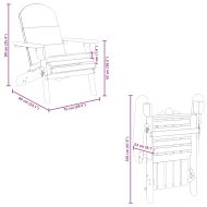 Градински стол Адирондак с възглавници, масивна акация