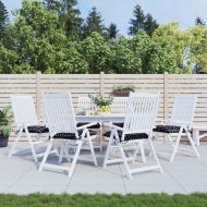 Възглавници за столове 6 бр черно каре 40x40x7 см плат