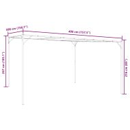 Шатра, бяла, 4х4 м, 180 г/м², плат и стомана