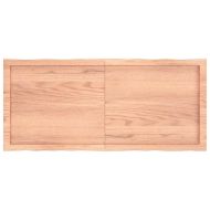 Плот за маса светлокафяв 120x50x(2-4) см обработен масивен дъб