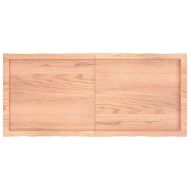 Плот за маса светлокафяв 120x50x(2-6) см обработен масивен дъб