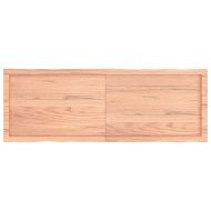 Плот за маса светлокафяв 140x50x(2-6) см обработен масивен дъб