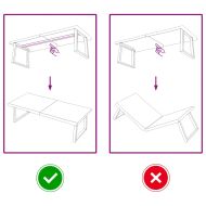 Плот за маса светлокафяв 140x50x(2-6) см обработен масивен дъб