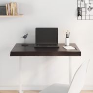 Плот за маса тъмнокафяв 80x50x2 см обработен масивен дъб