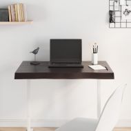 Плот за маса тъмнокафяв 80x50x(2-6) см обработен масивен дъб