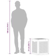 Градинска кутия за съхранение, сива, PP ратан, 90 л