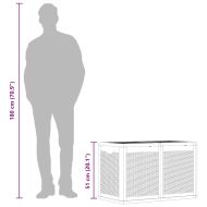 Градинска кутия за съхранение, сива, PP ратан, 180 л