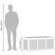 Градинска кутия за съхранение, сива, PP ратан, 270 л