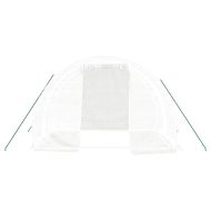 Оранжерия със стоманена рамка бяла 6 м² 3x2x2 м