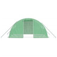 Оранжерия със стоманена рамка зелена 8 м² 4x2x2 м