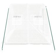 Оранжерия със стоманена рамка бяла 8 м² 4x2x2 м