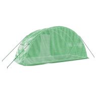 Оранжерия със стоманена рамка зелена 10 м² 5x2x2,3 м