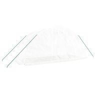 Оранжерия със стоманена рамка бяла 10 м² 5x2x2,3 м