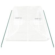 Оранжерия със стоманена рамка бяла 10 м² 5x2x2,3 м